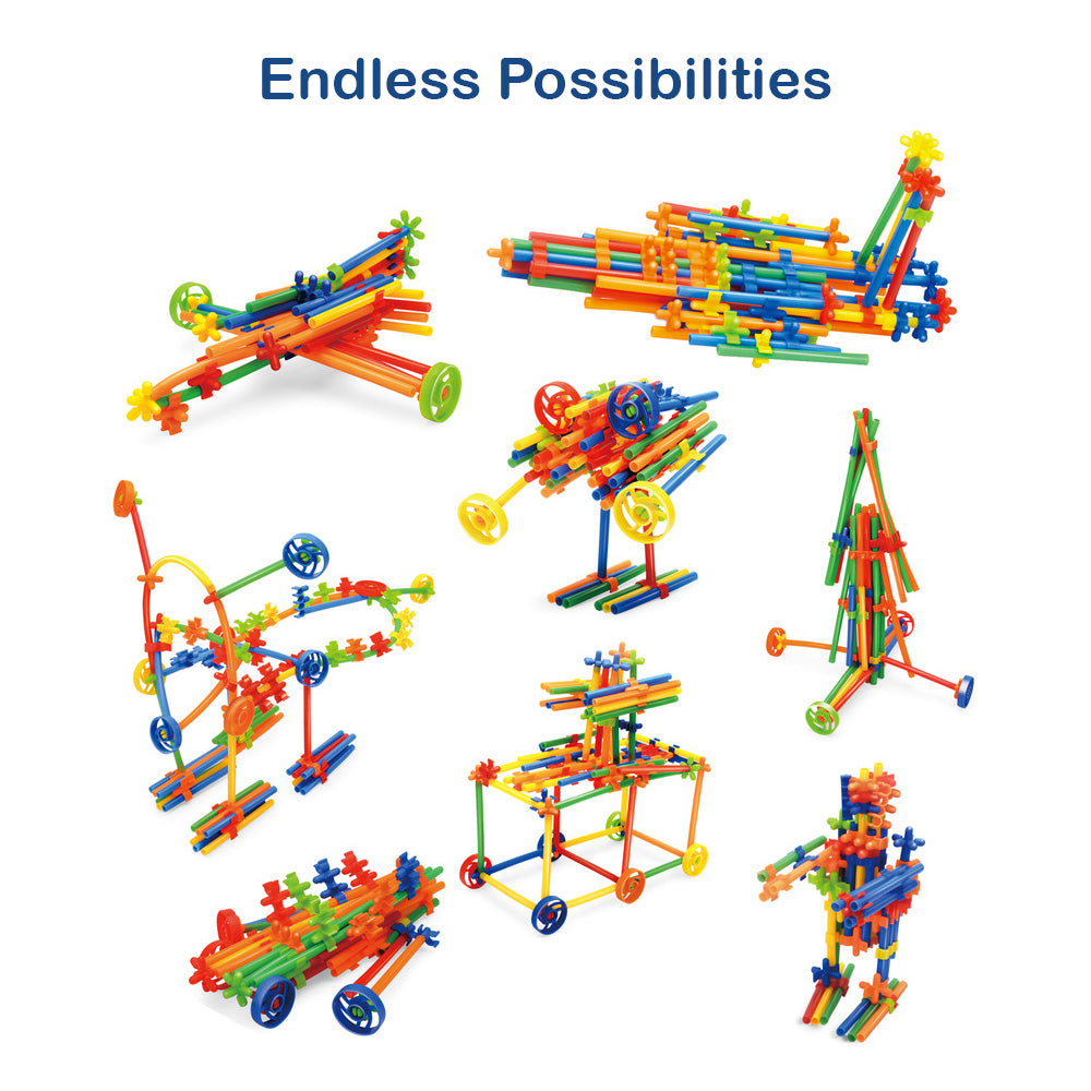 1000 Pcs Interlocking Straw Building Toy