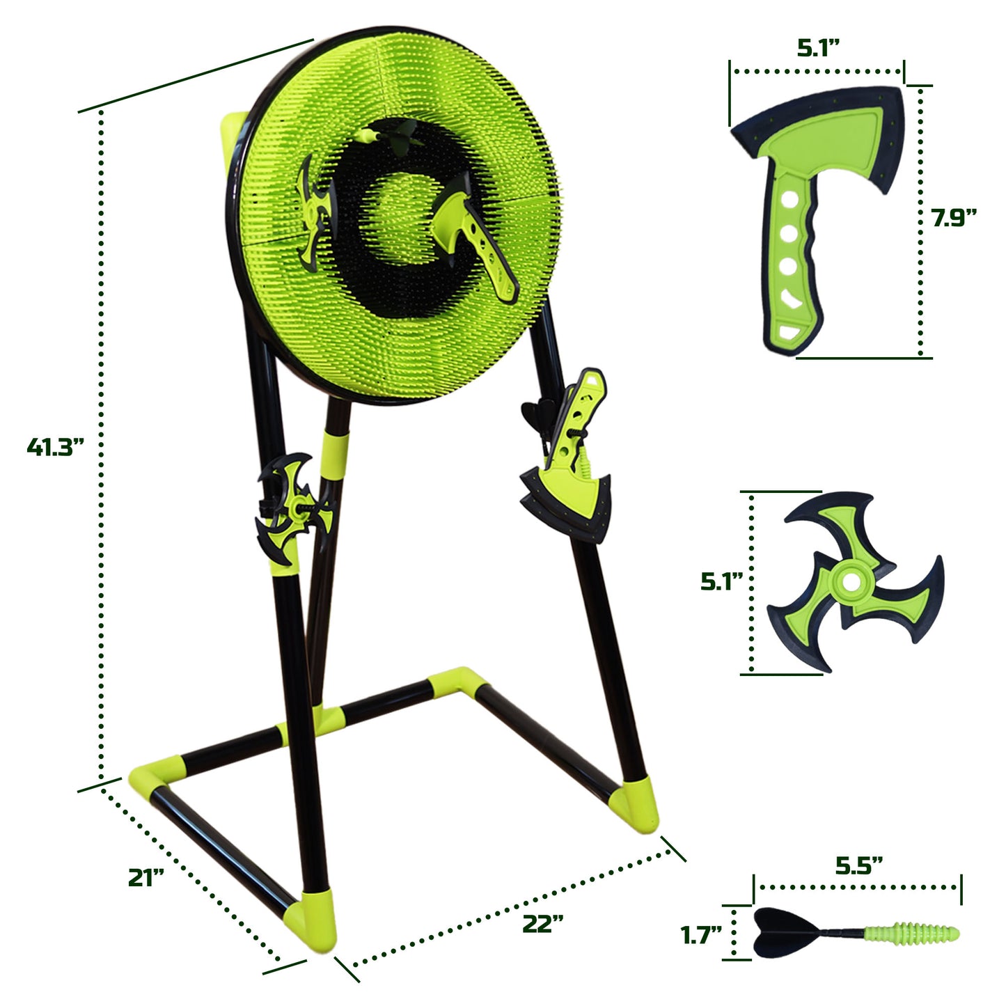 3-in-1 Bristle Axe Target Board Game Set