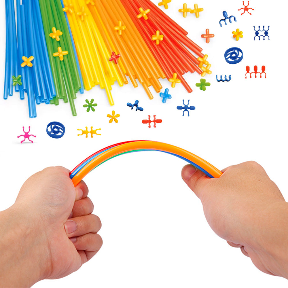 1000 Pcs Interlocking Straw Building Toy