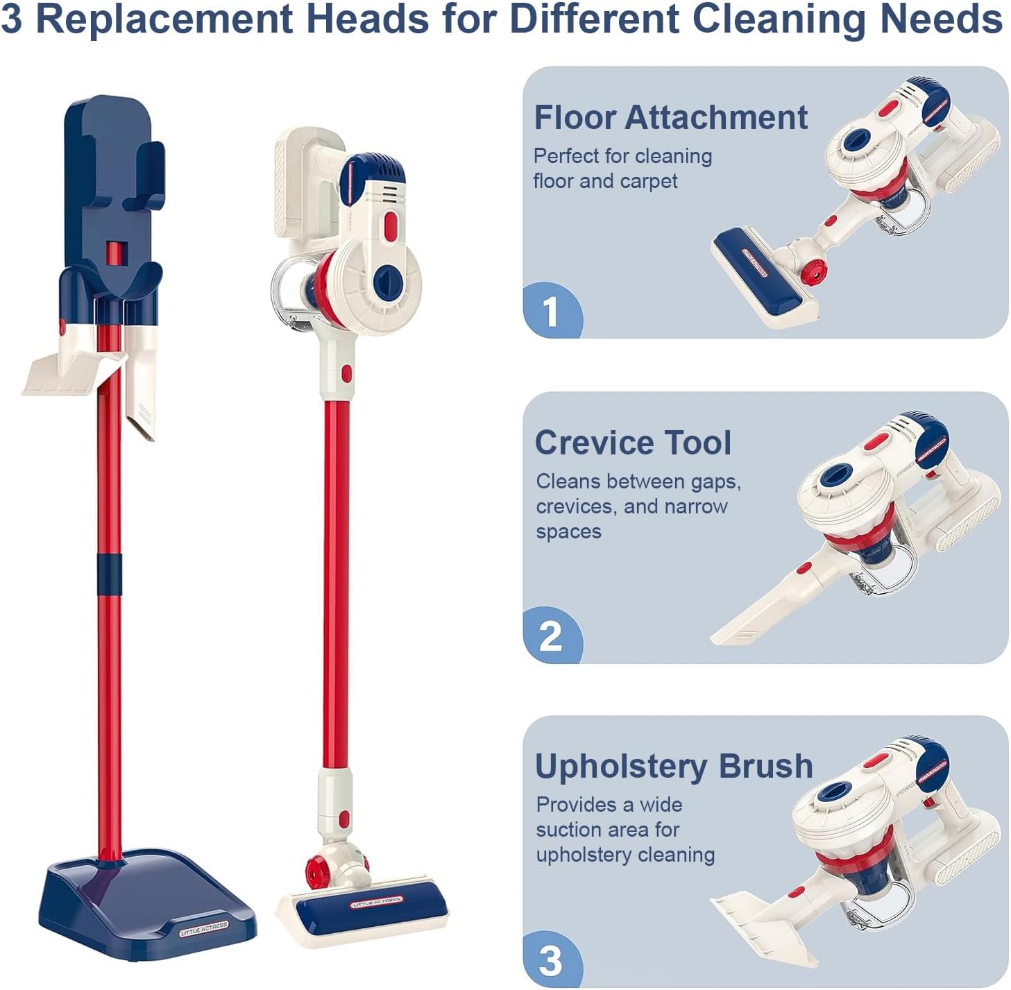 Leeray Kids Cleaning Set for Toddlers, 12 Pcs House Keeping Toddler Toys with Real Vacuum Cleaner, Broom, Dustpan, Brush Bucket Mop, Educational Montessori Pretend Playset for Boys, Girls Ages 3+