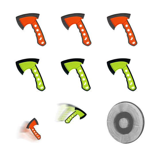 6 Pcs Axe Replacement for Bristle Target Board