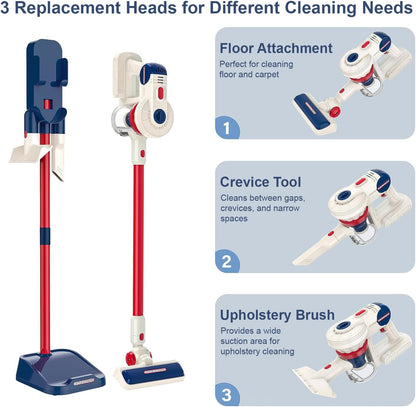 Leeray Kids Cleaning Set for Toddlers, 12 Pcs House Keeping Toddler Toys with Real Vacuum Cleaner, Broom, Dustpan, Brush Bucket Mop, Educational Montessori Pretend Playset for Boys, Girls Ages 3+